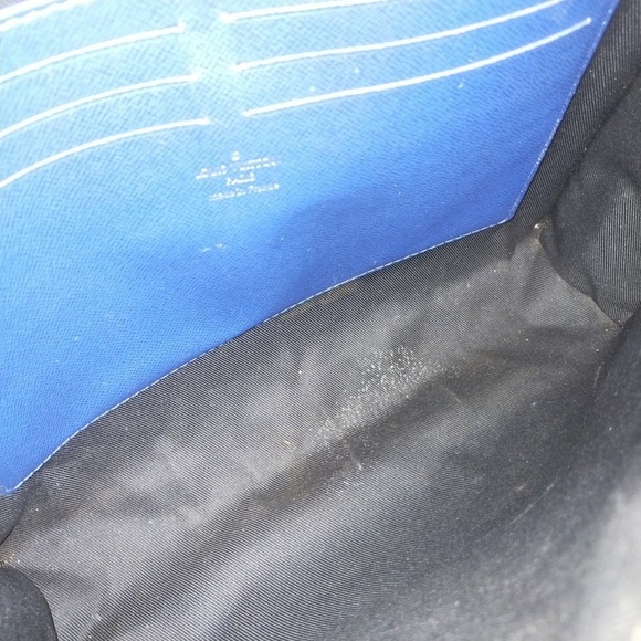 LouisVuitton Eclipse Pochette Voyage Blue Taigarama - Picture 7 of 9